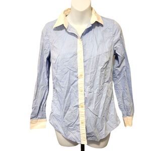 2/$20 Y2K Gap Blue with White Buttons Down Shirt Size: XS